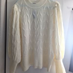 Express Cream Knit Sweater